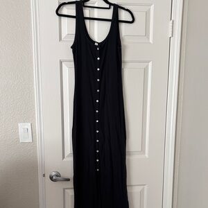 Threads 4 Thought Black Button-Down Maxi Dress